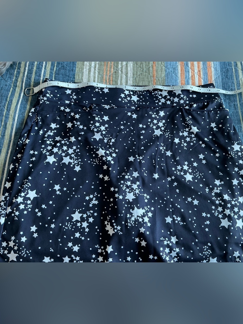 Chico's Navy Skort with White Star Print